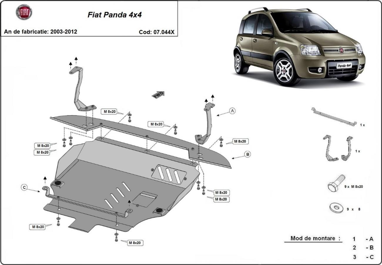 Skid plate Steel Engine+ | Fiat Panda 4x4 (2003-2012) - 3
