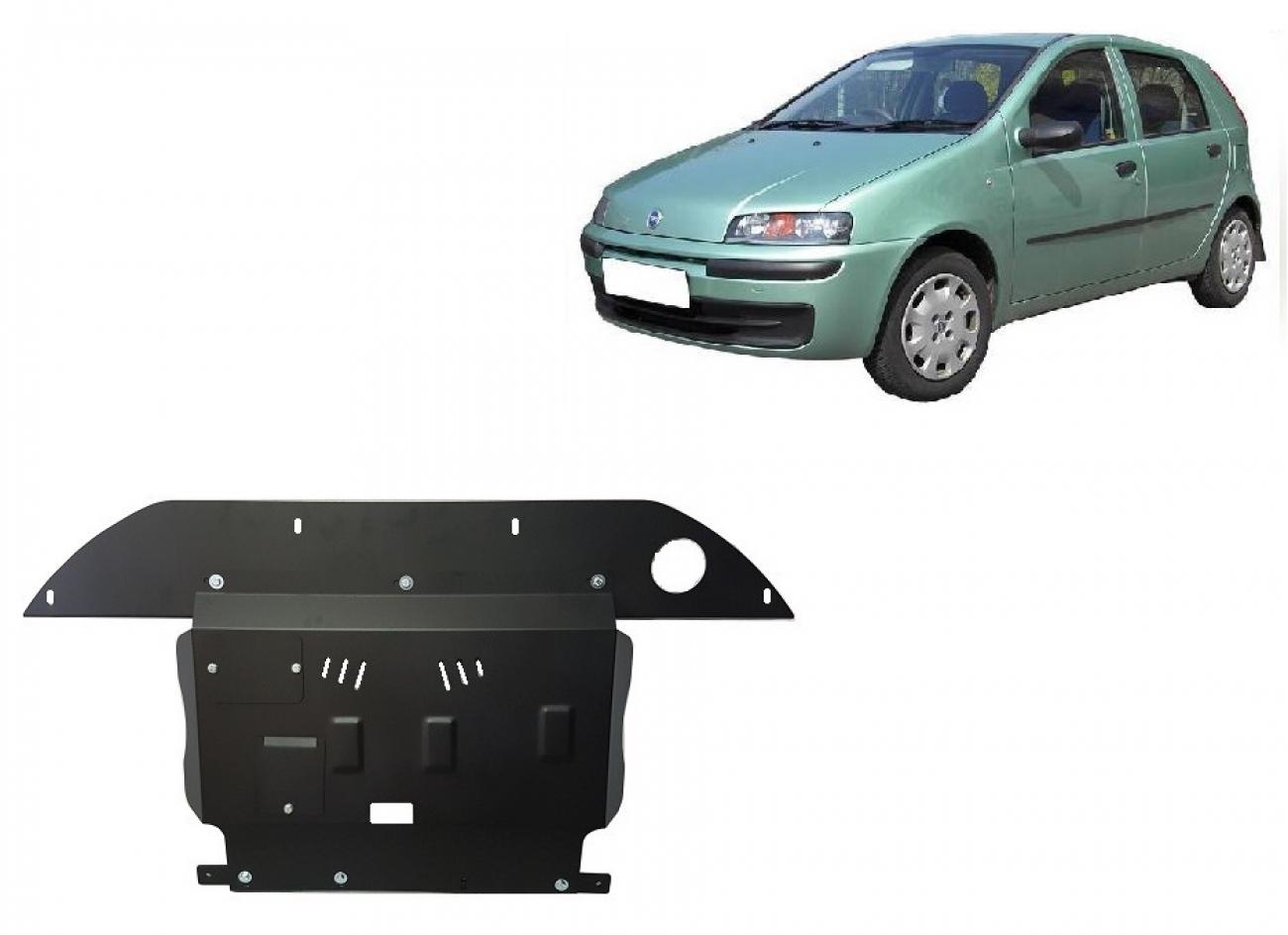 Hasplåt Stål Motor+ | Fiat Punto (1999-2010) - 2