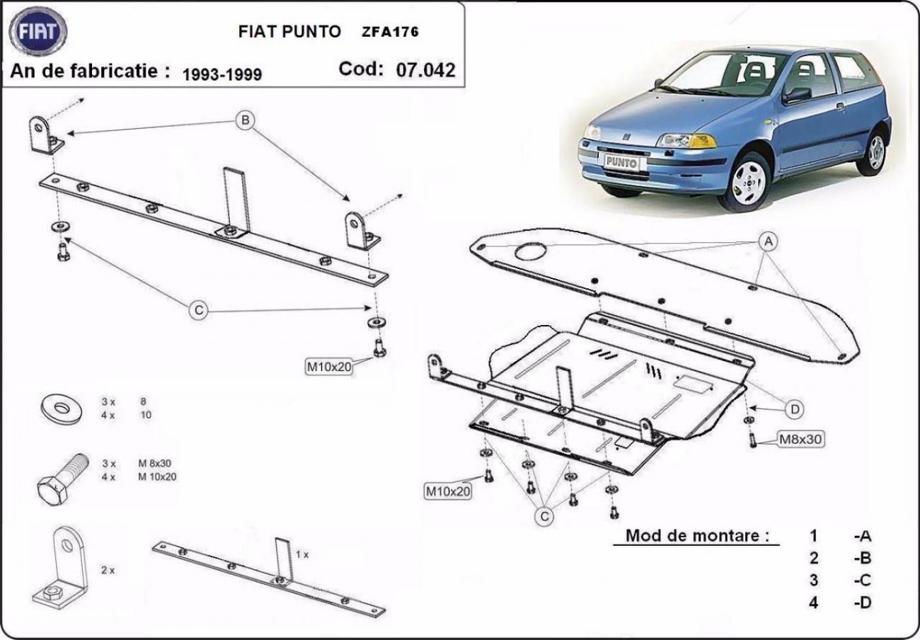 Skid plate Steel Engine+ | Fiat Punto (1993-1999) - 3