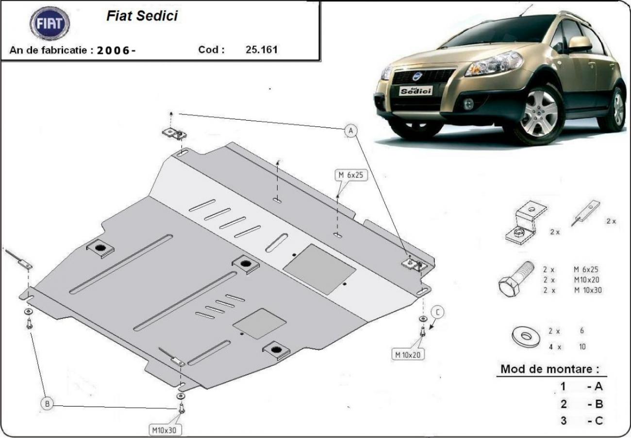 Skid plate Steel Engine+ | Fiat Sedici (2005-2014) - 3