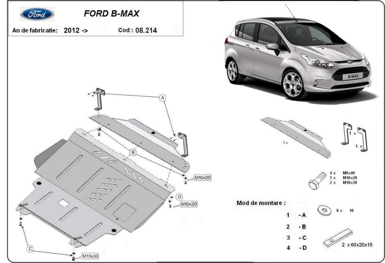 Bundplade Stål Motor+ | Ford B-Max (2012-2017) - 3