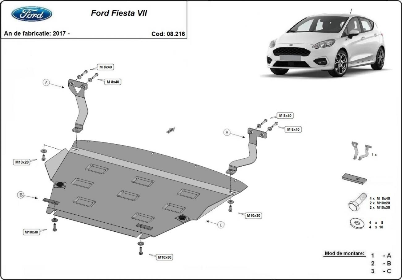 Hasplåt Stål Motor+ | Ford Fiesta VII (2017-2026) - 3
