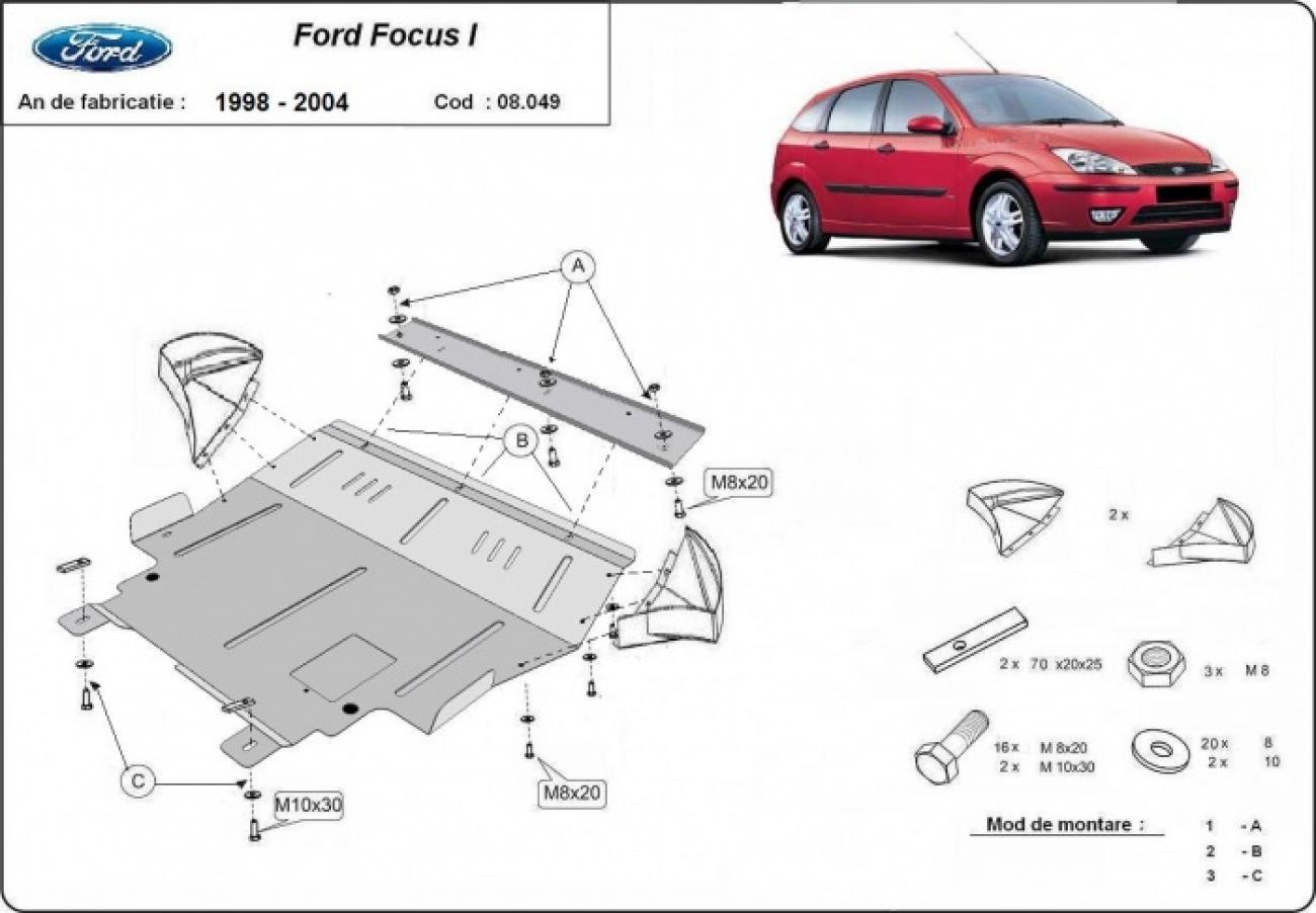 Hasplåt Stål Motor+ | Ford Focus 1 (1998-2004) - 3