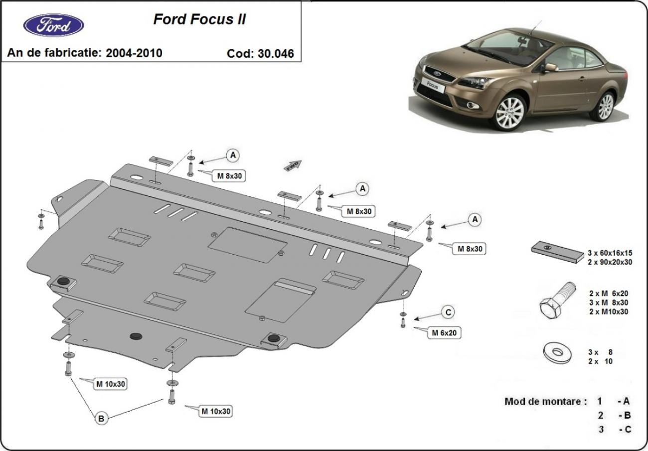 Hasplåt Stål Motor+ | Ford Focus 2 (2004-2010) - 3