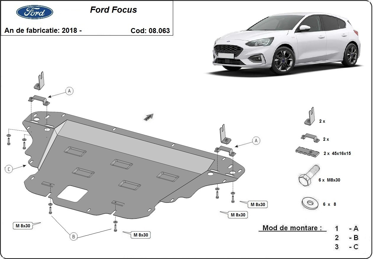 Stalen beschermplaat Motor+ | Ford Focus 4 (2018-2026) - 3