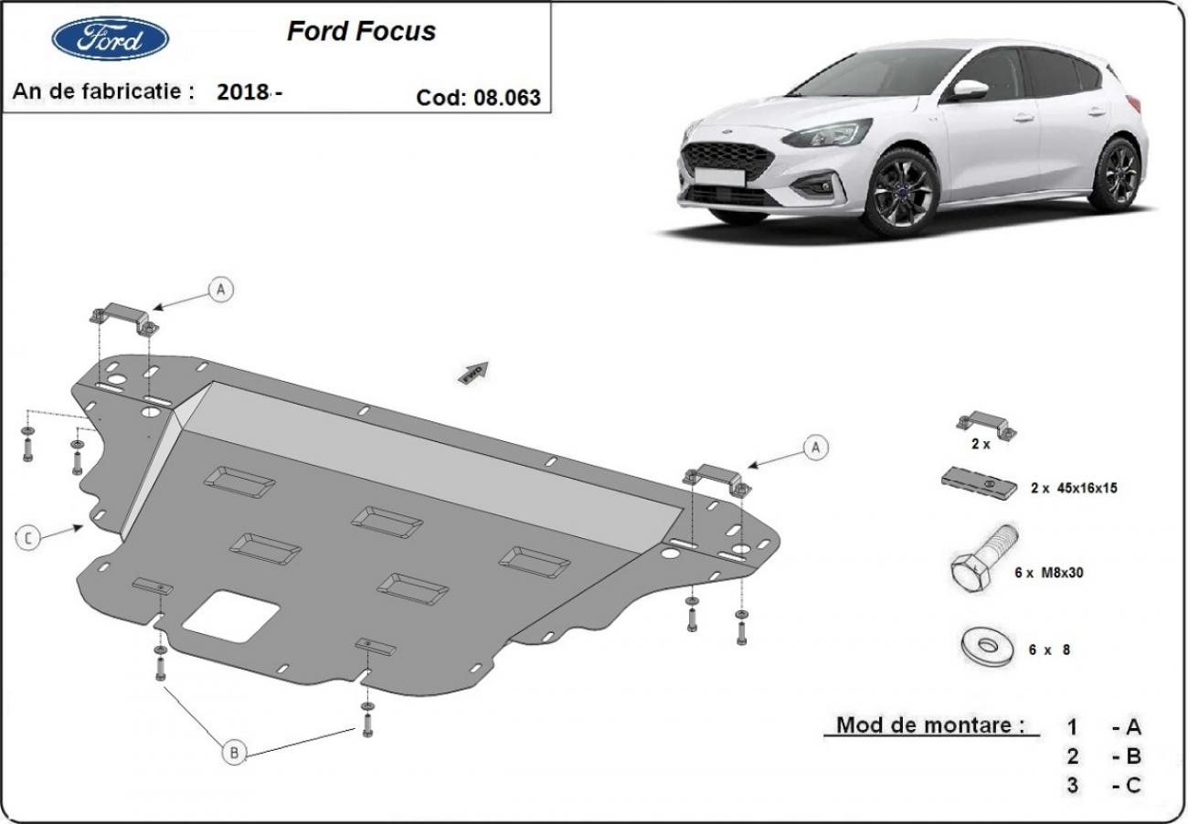 Hasplåt Stål Motor+ | Ford Focus 4 (2018-2026) - 3