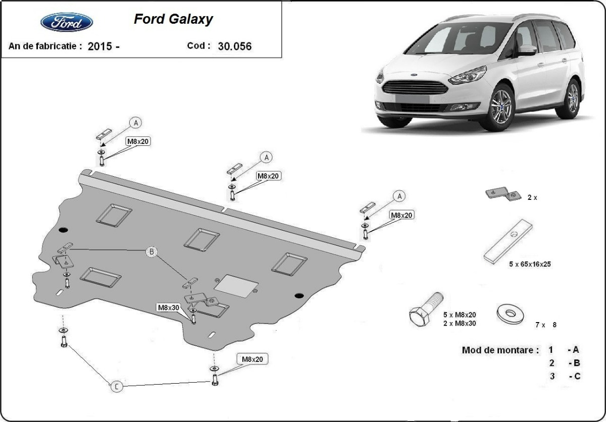 Stalen beschermplaat Motor+ | Ford Galaxy 3 (2015-2022) - 3