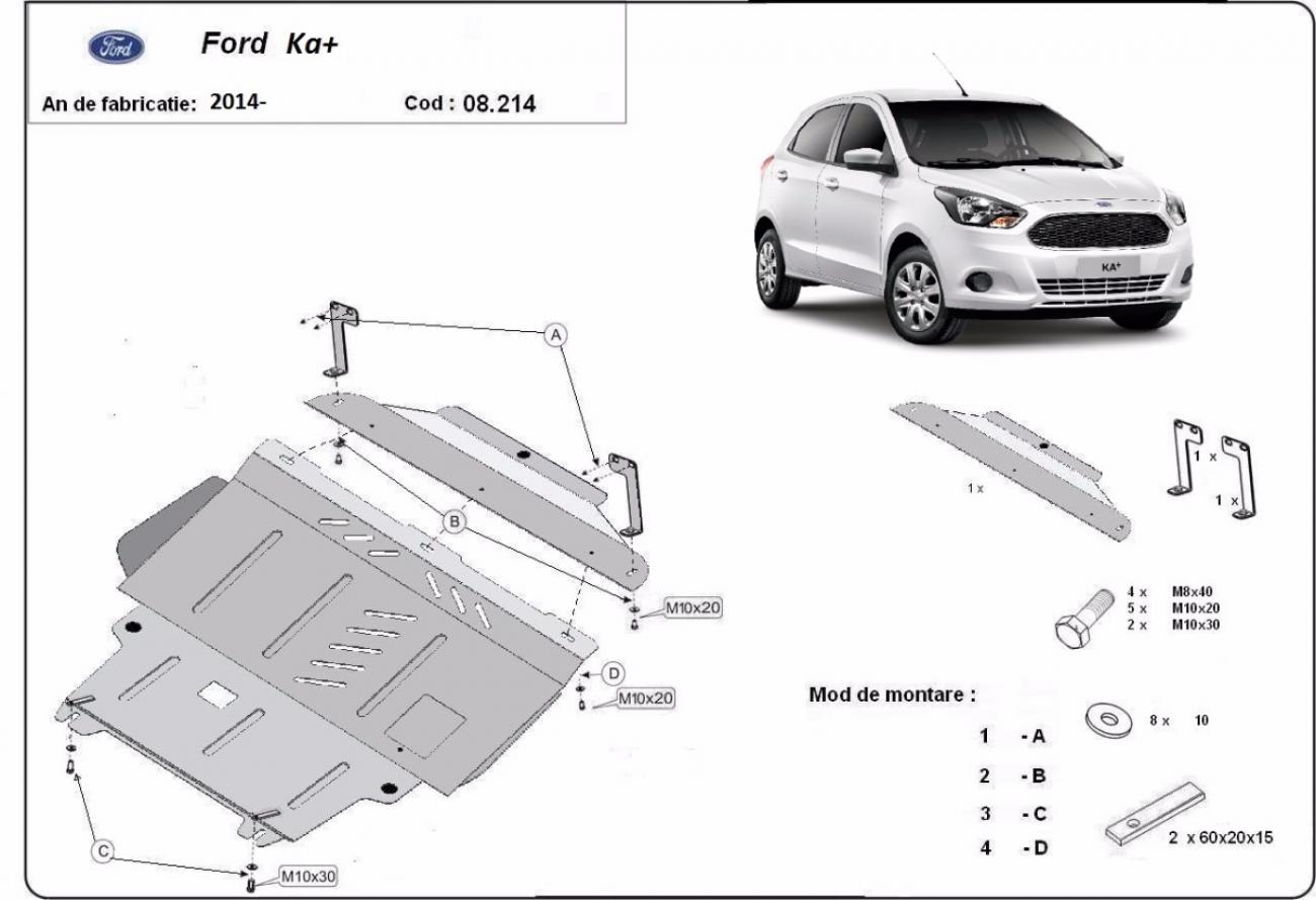 Hasplåt Stål Motor+ | Ford KA+ (2014-2020) - 3