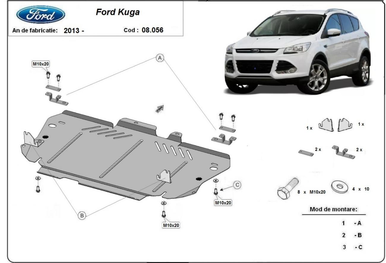 Pohjapanssari Teräs Moottori+ | Ford Kuga (2013-2019) - 3