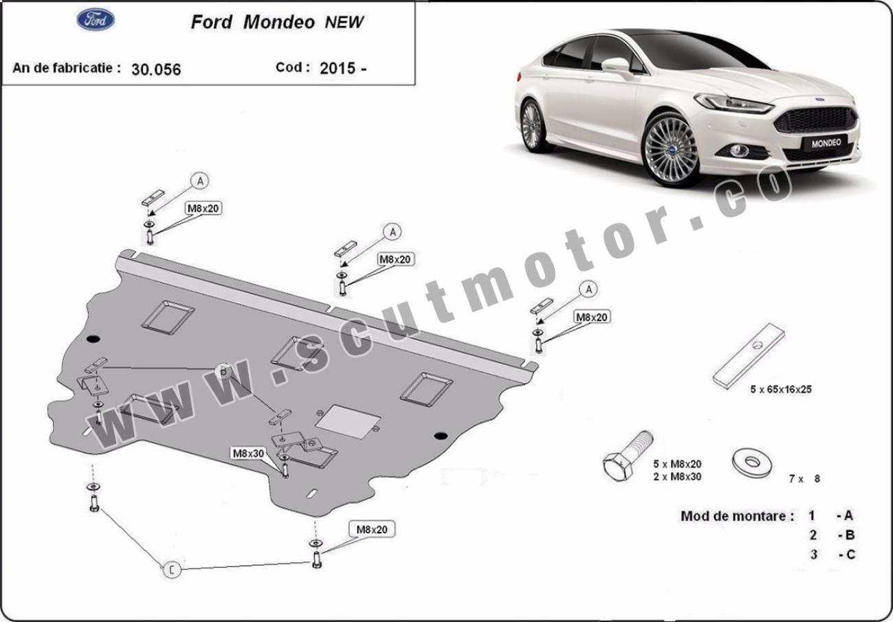 Bunnplate Stål Motor+ | Ford Mondeo 5 (2012-2022) - 3