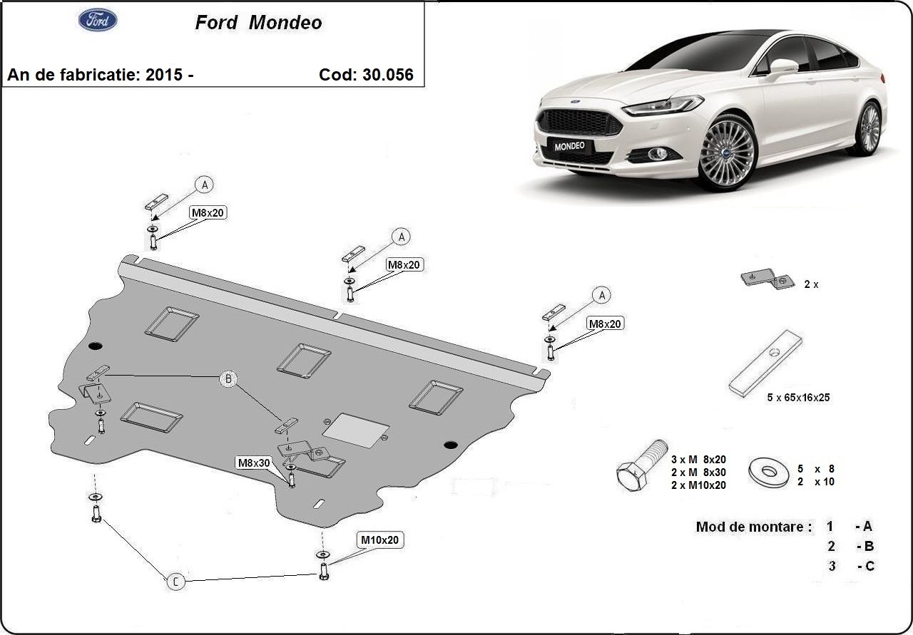 Protector inferior de acero Motor+ | Ford Mondeo 5 (2012-2022) - 3