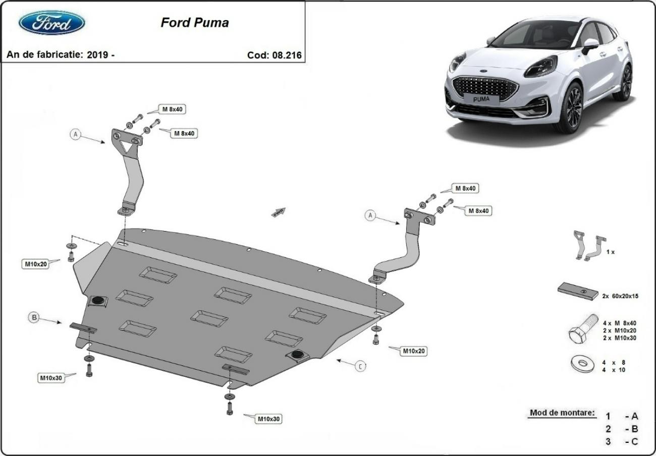 Hasplåt Stål Motor+ | Ford Puma (2019-2026) - 3