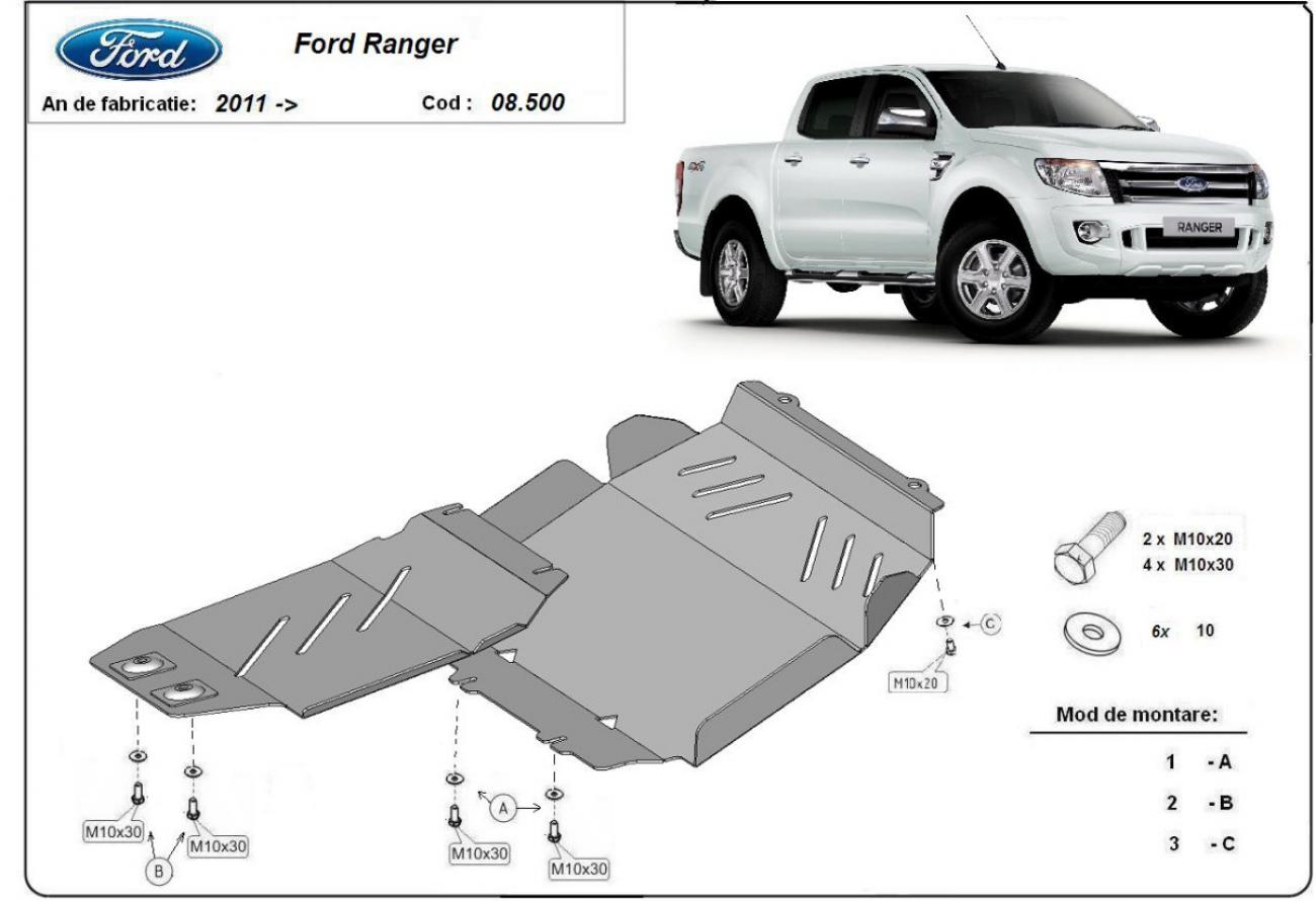Bundplade Stål Motor+ | Ford Ranger (2010-2023) - 3