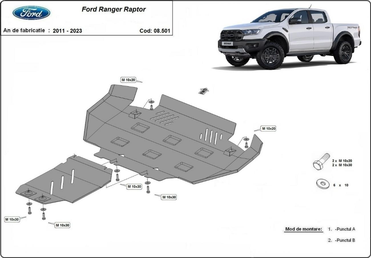 Skid plate Steel Engine+ | Ford Ranger Raptor (2020-2023) - 3