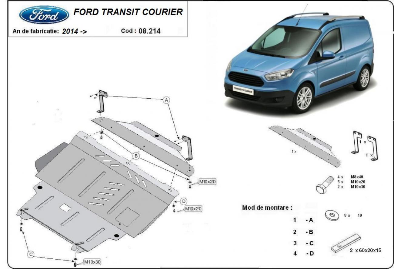 Hasplåt Stål Motor+ | Ford Transit Courier (2014-2023) - 3