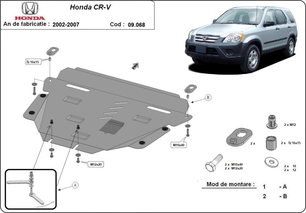 Hasplåt Stål Motor+ | Honda CR-V Gen 2 (2002-2007) - 3
