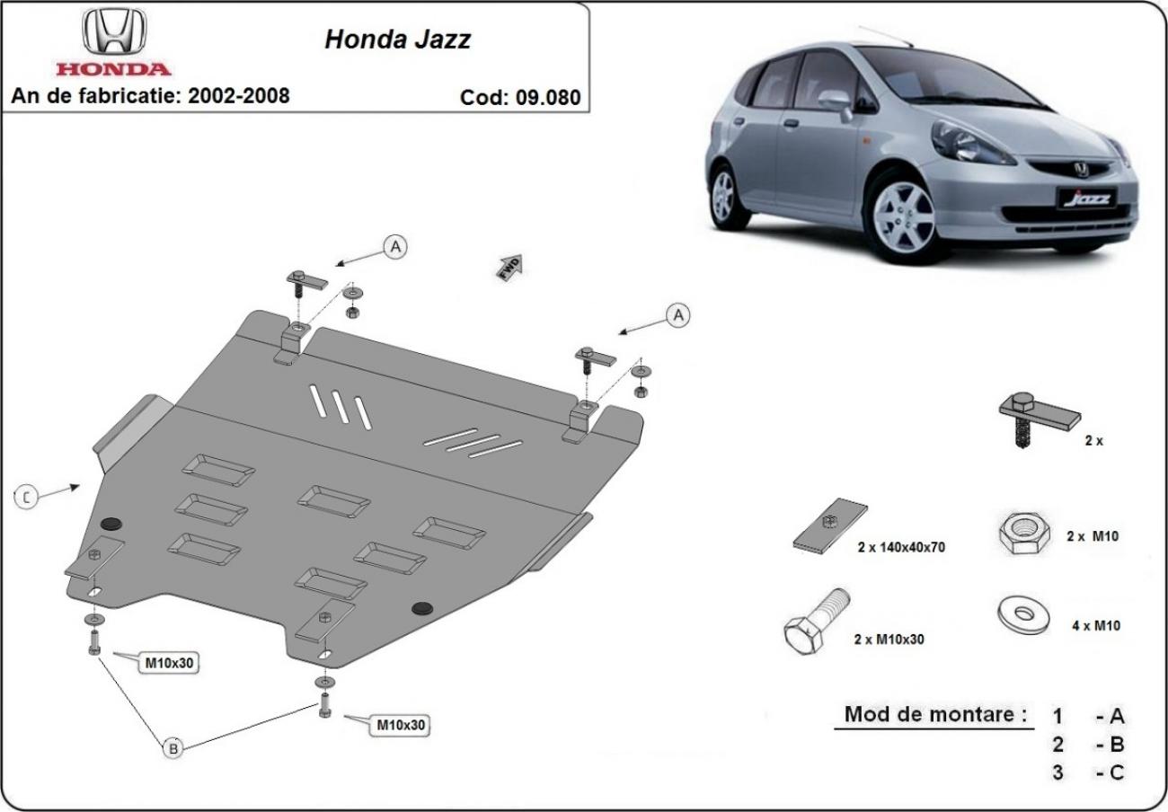 Hasplåt Stål Motor+ | Honda Jazz (2002-2008) - 3