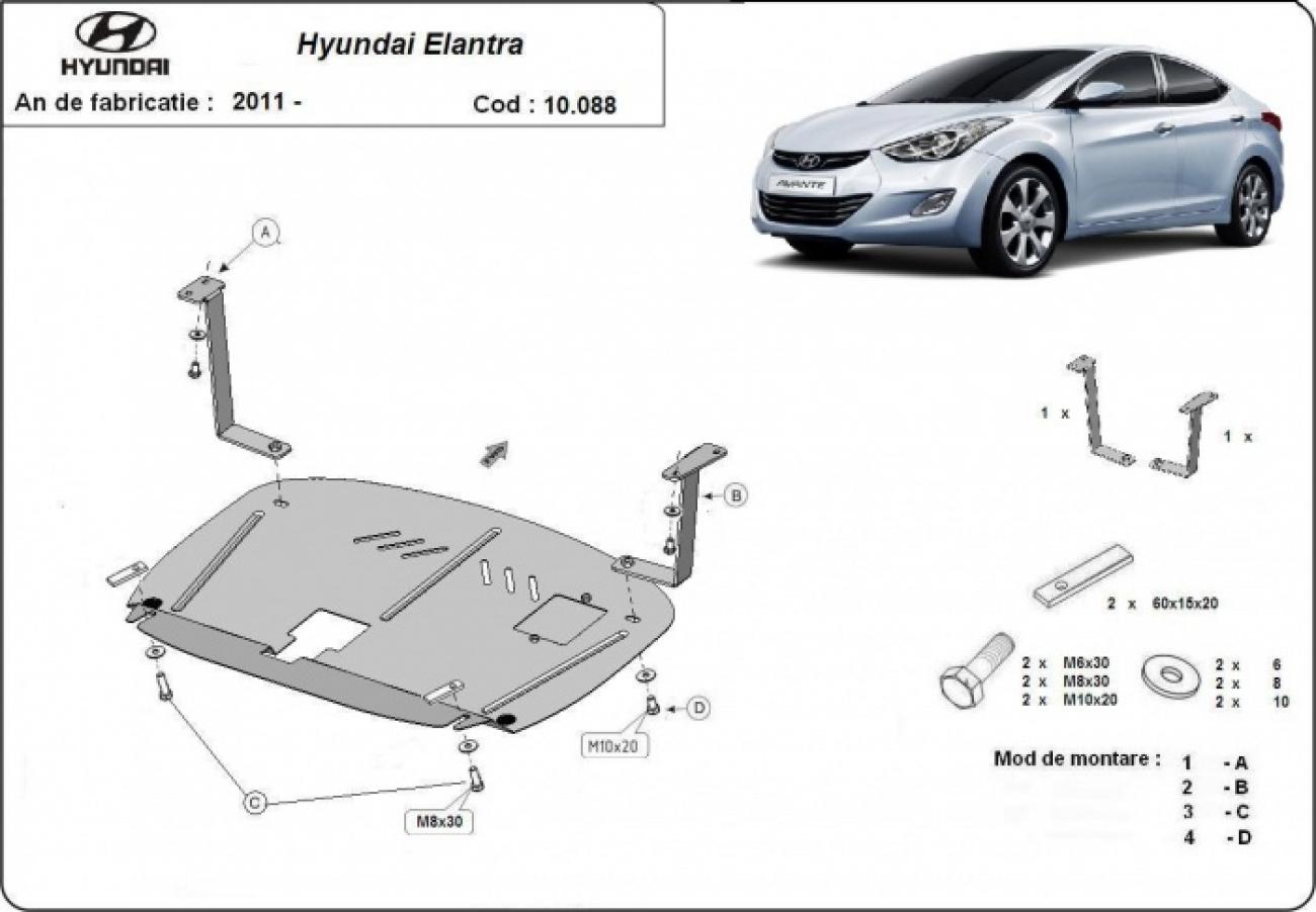 Skid plate Steel Engine+ | Hyundai Elantra 2 (2011-2016) - 3