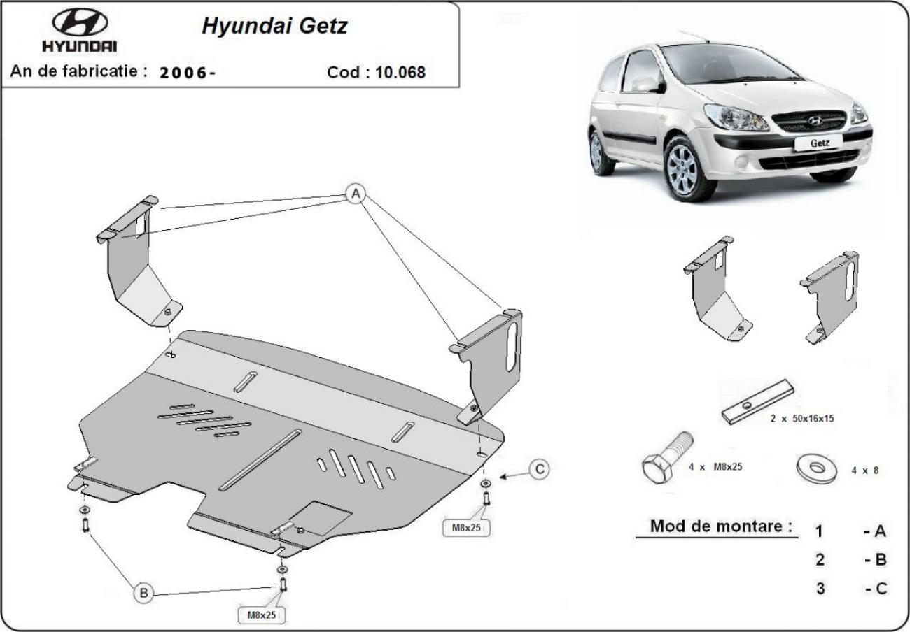 Skid plate Steel Engine+ | Hyundai Getz (2006-2010) - 3