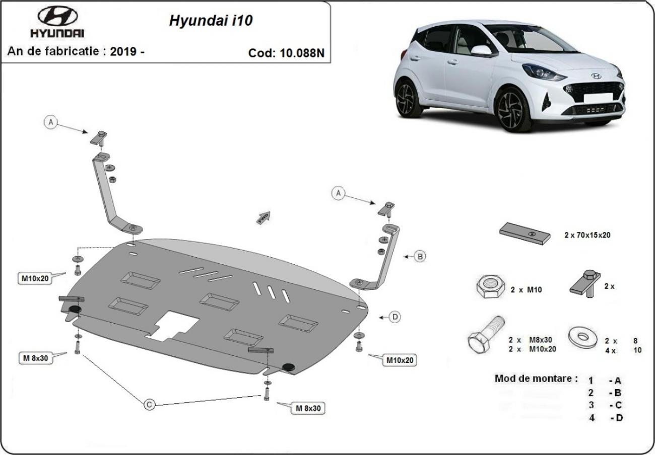 Skid plate Steel Engine+ | Hyundai i10 (2019-2026) - 3
