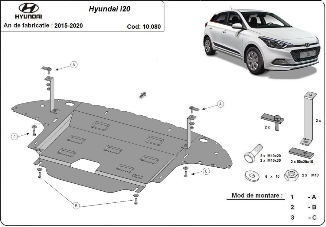 Hasplåt Stål Motor+ | Hyundai i20 (2015-2020) - 3