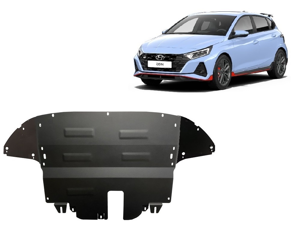 Protezione inferiore in acciaio Motore+ | Hyundai i20 Hybrid (2021-2026) - 2