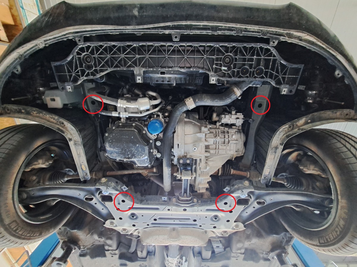 Protezione inferiore in acciaio Motore+ | Hyundai i20 Hybrid (2021-2026) - 4