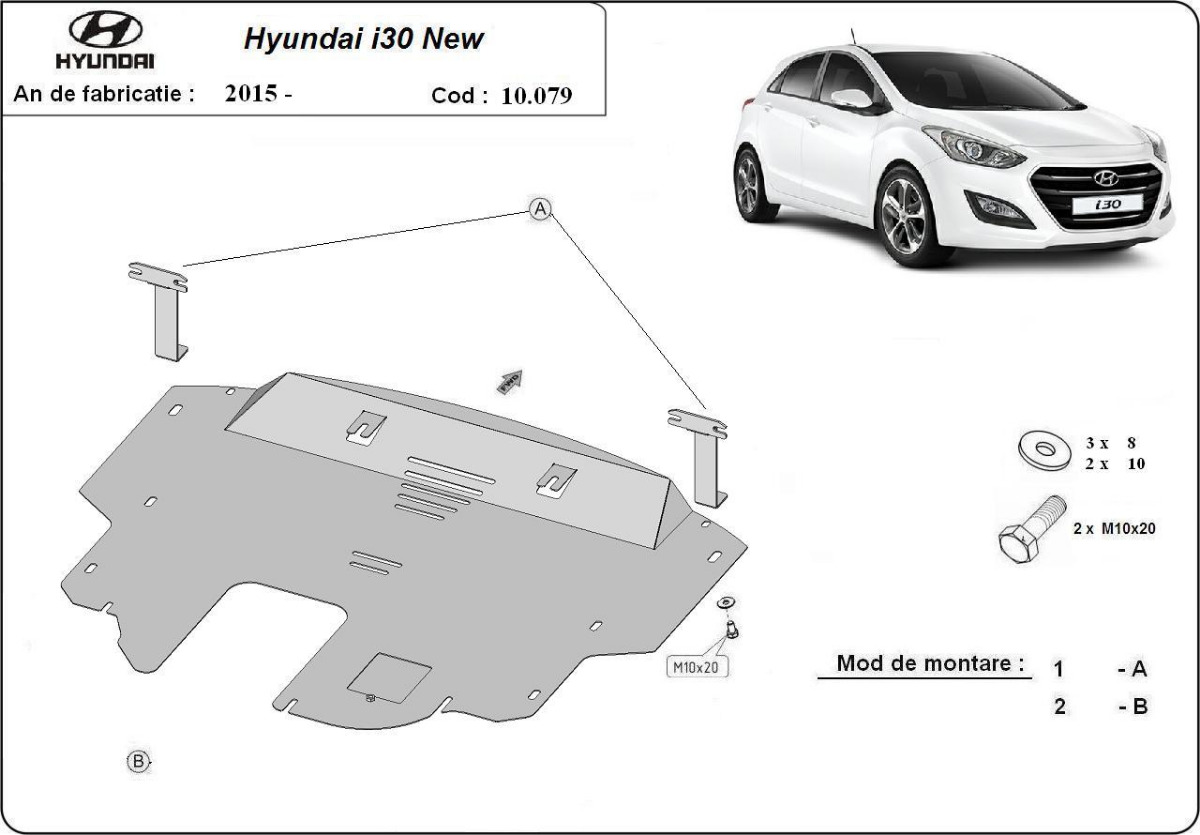 Skid plate Steel Engine+ | Hyundai I30 (2015-2016) - 3