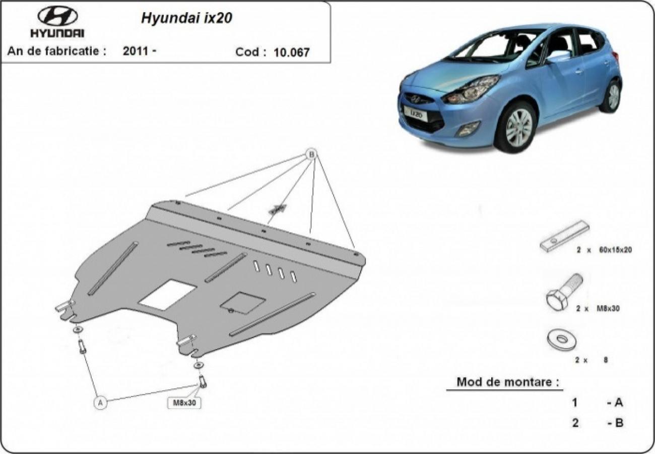 Skid plate Steel Engine+ | Hyundai ix20 (2011-2019) - 3