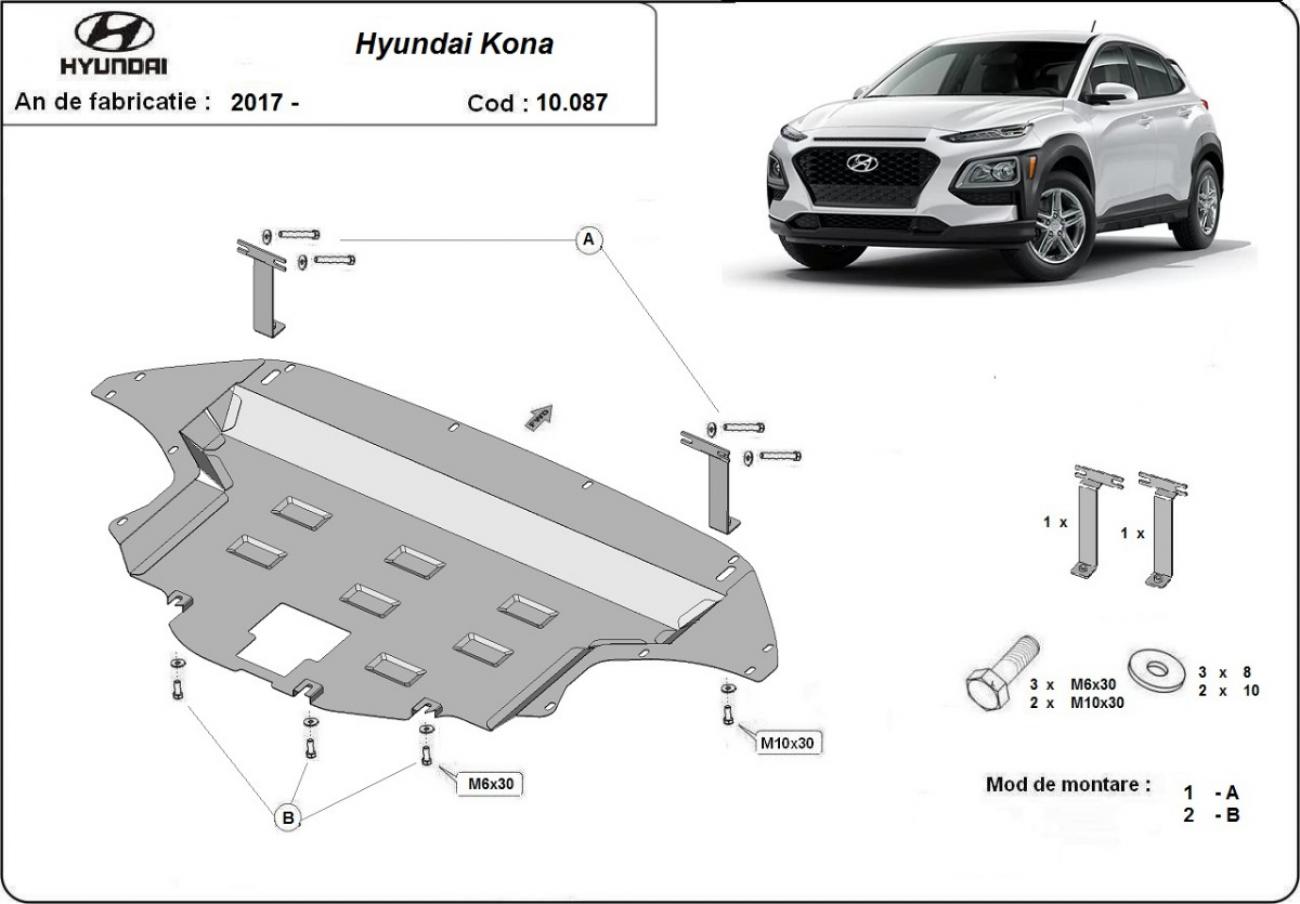 Pohjapanssari Teräs Moottori+ | Hyundai Kona (2017-2023) - 3
