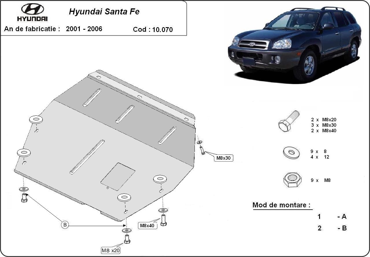 Stahl-Unterfahrschutz Motor+ | Hyundai Santa Fe (2001-2006) - 3