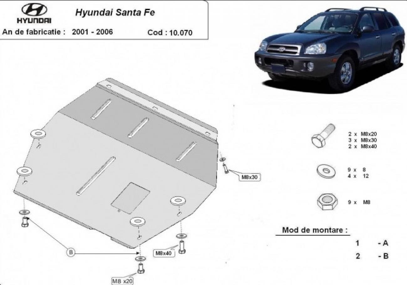 Skid plate Steel Engine+ | Hyundai Santa Fe (2001-2006) - 3