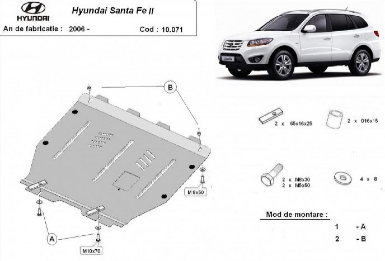 Skid plate Steel Engine+ | Hyundai Santa Fe (2006-2011) - 3