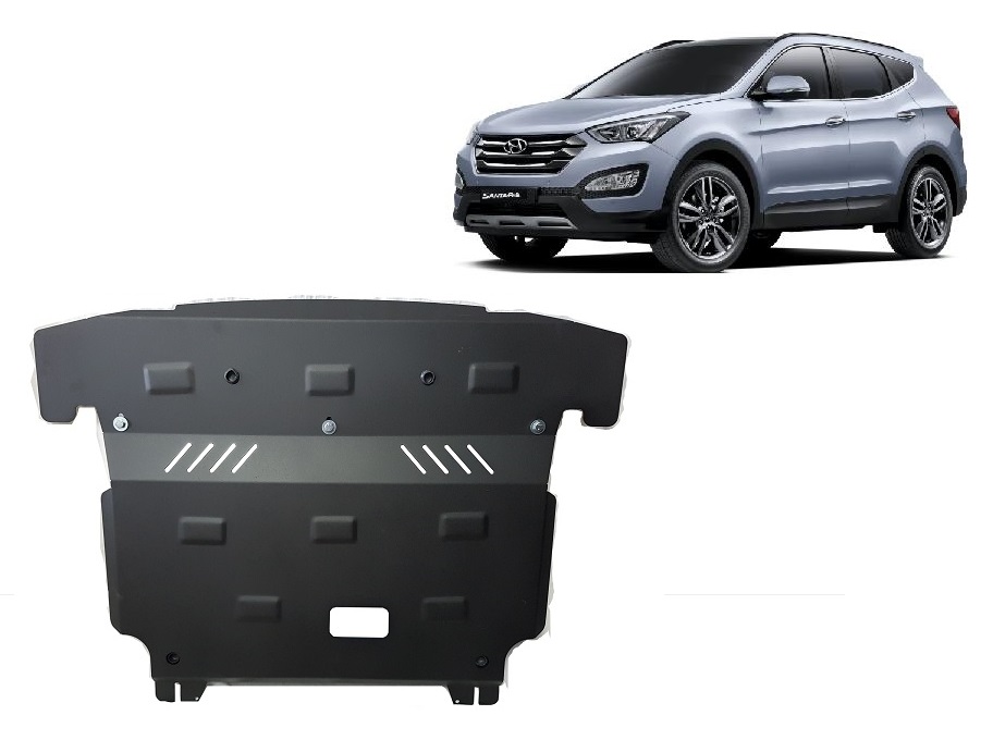 Skid plate Steel Engine+ | Hyundai Santa Fe (2012-2018) - 2