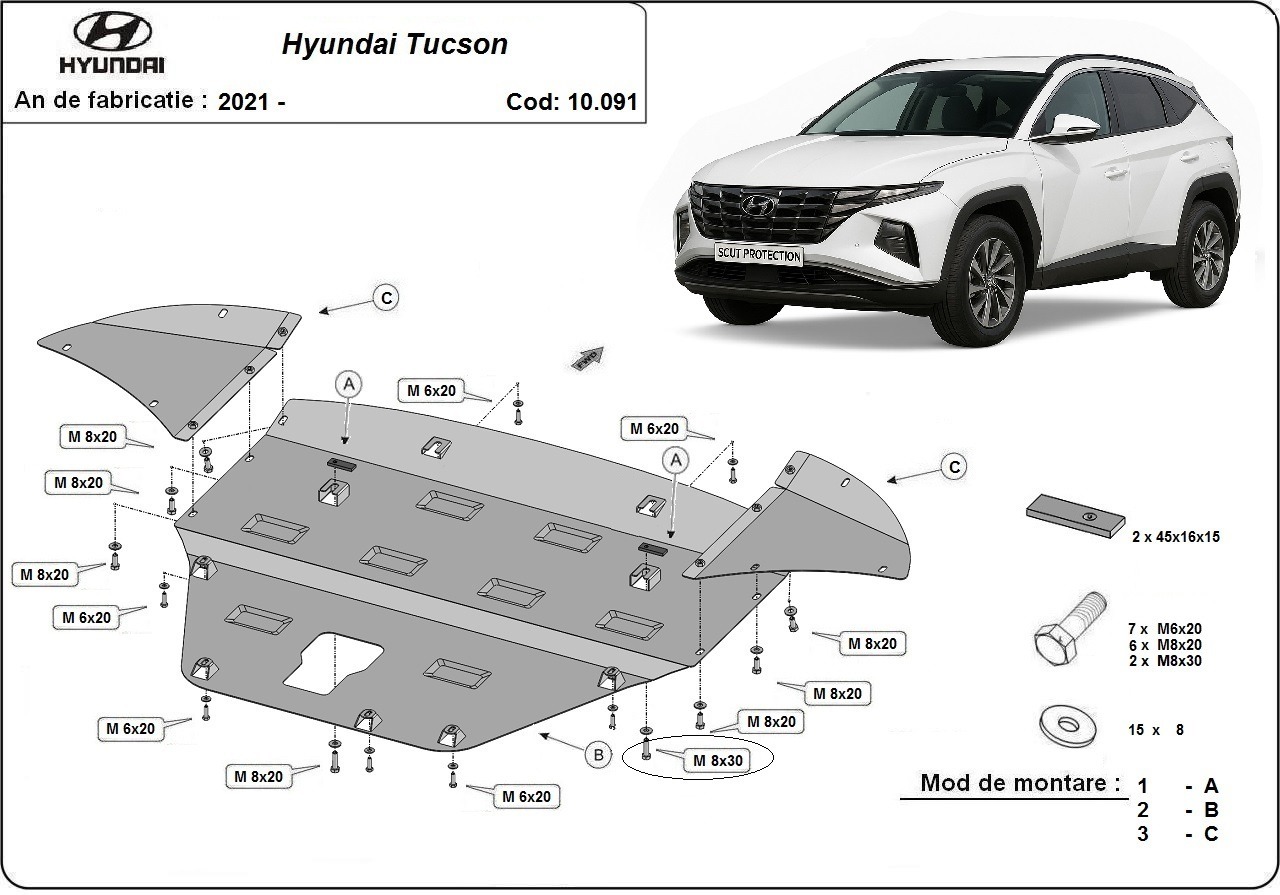 Protection inférieure en acier Moteur+ | Hyundai Tucson (2021-2026) - 3