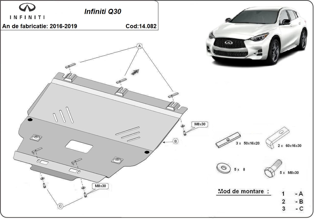 Proteção inferior em aço Motor+ | Infiniti Q30 (2016-2019) - 3