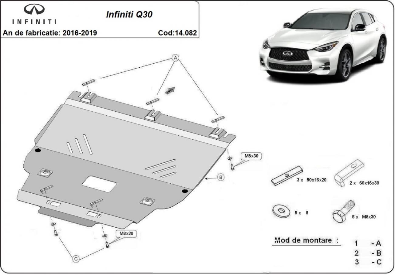 Skid plate Steel Engine+ | Infiniti Q30 (2016-2019) - 2