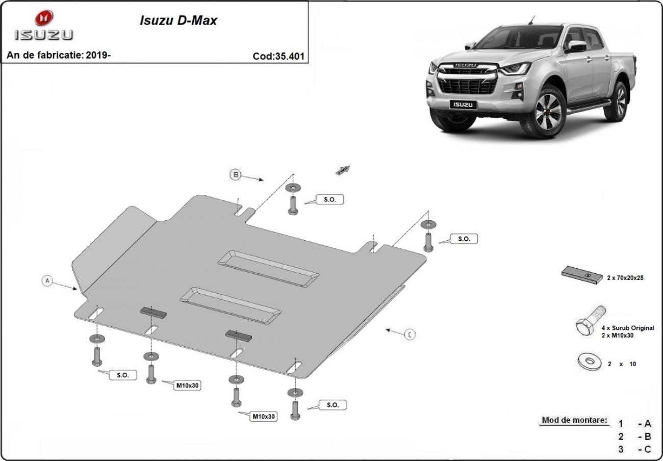 Pohjapanssari Teräs Moottori | Isuzu D-Max (2019-2026) - 3