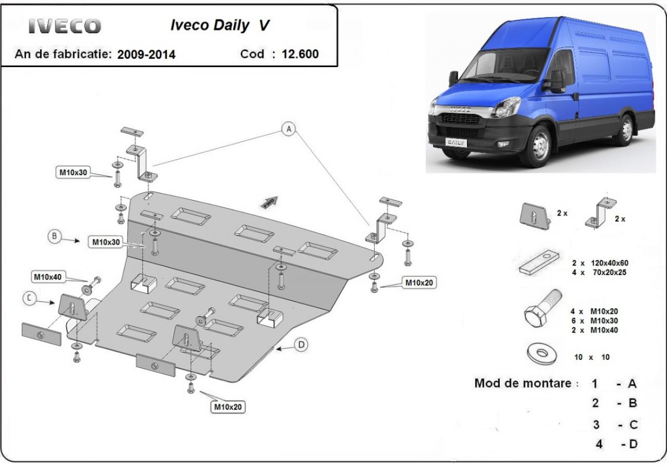 Hasplåt Stål Motor+ | Iveco Daily 5 (2009-2014) - 3