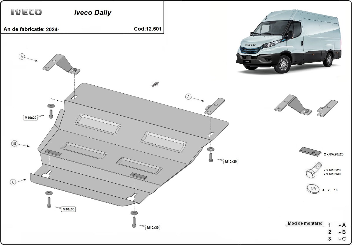 Protector inferior de acero Motor+ | Iveco Daily 7 (2024-2026) - 3