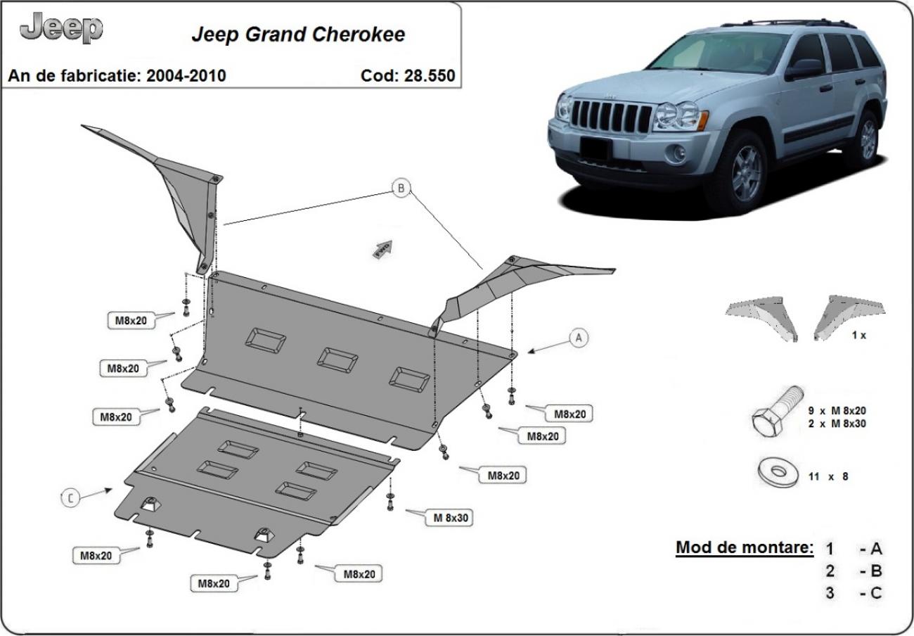 Pohjapanssari Teräs Moottori+ | Jeep Grand Cherokee (2005-2010) - 3