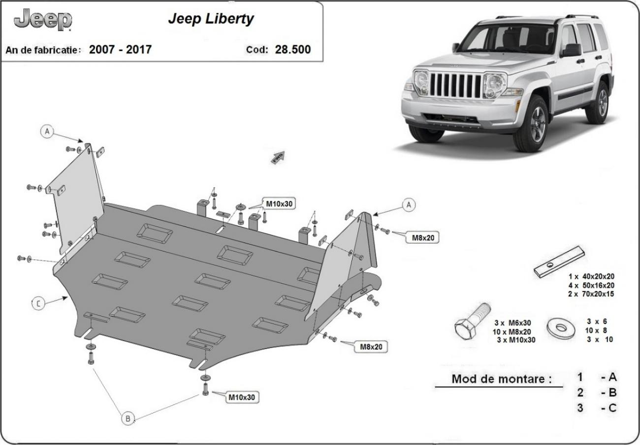 Skid plate Steel Motor+ | Jeep Liberty (2007-2017) - 3