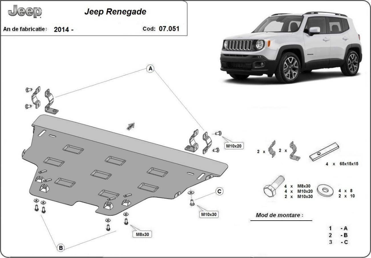 Skid plate Steel Engine+ | Jeep Renegade (2014-2026) - 3