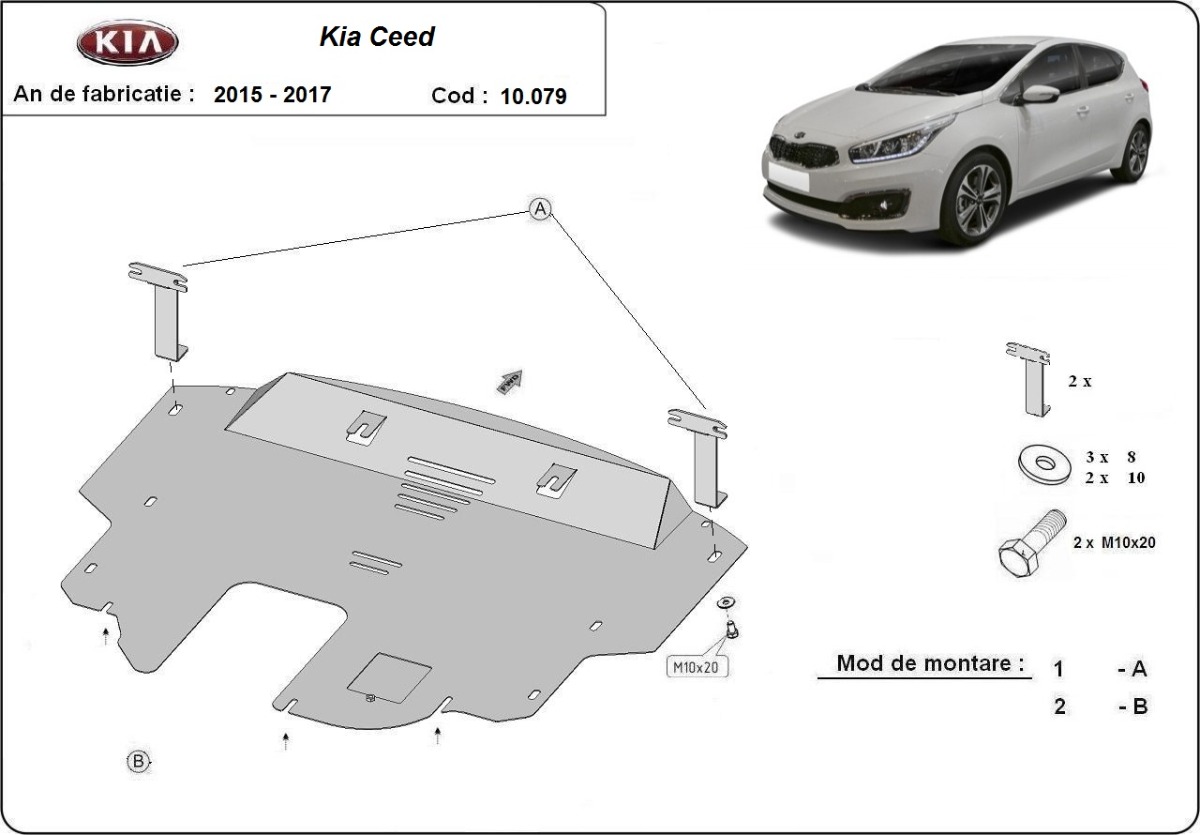 Stalen beschermplaat Motor+ | Kia Ceed (2015-2017) - 3