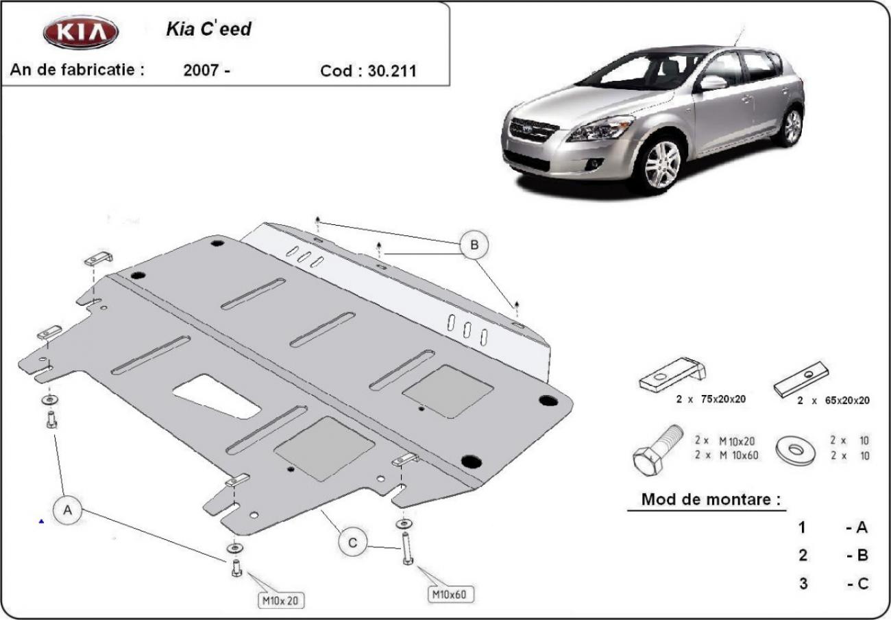 Bundplade Stål Motor+ | Kia Ceed (2007-2011) - 3