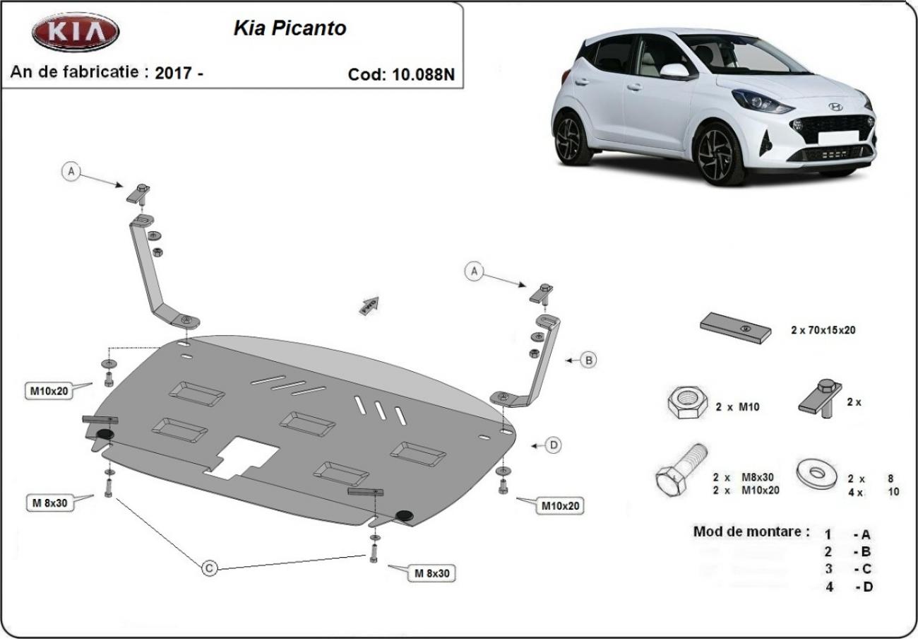 Skid plate Steel Engine+ | Kia Picanto (2017-2026) - 3