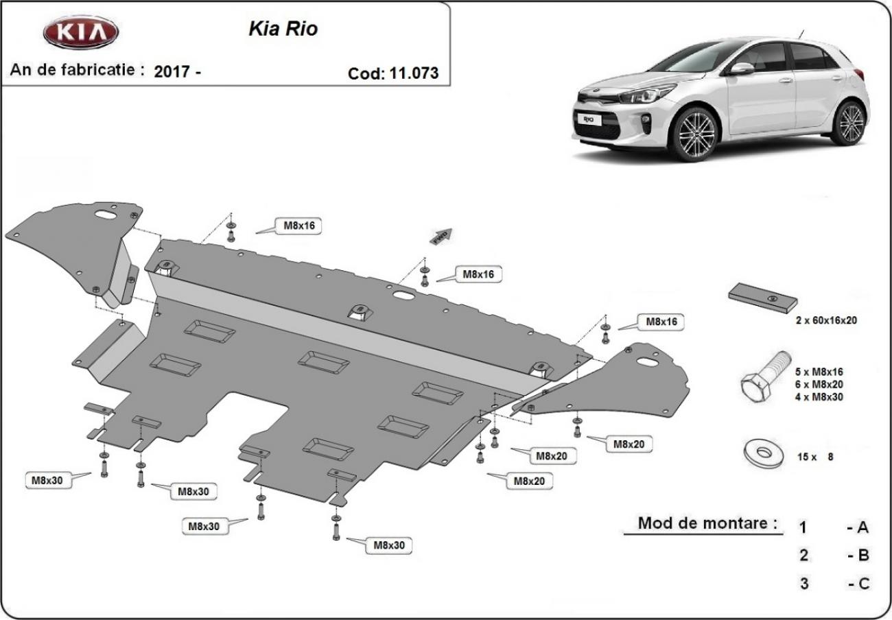 Hasplåt Stål Motor+ | Kia Rio 4 (2017-2026) - 3