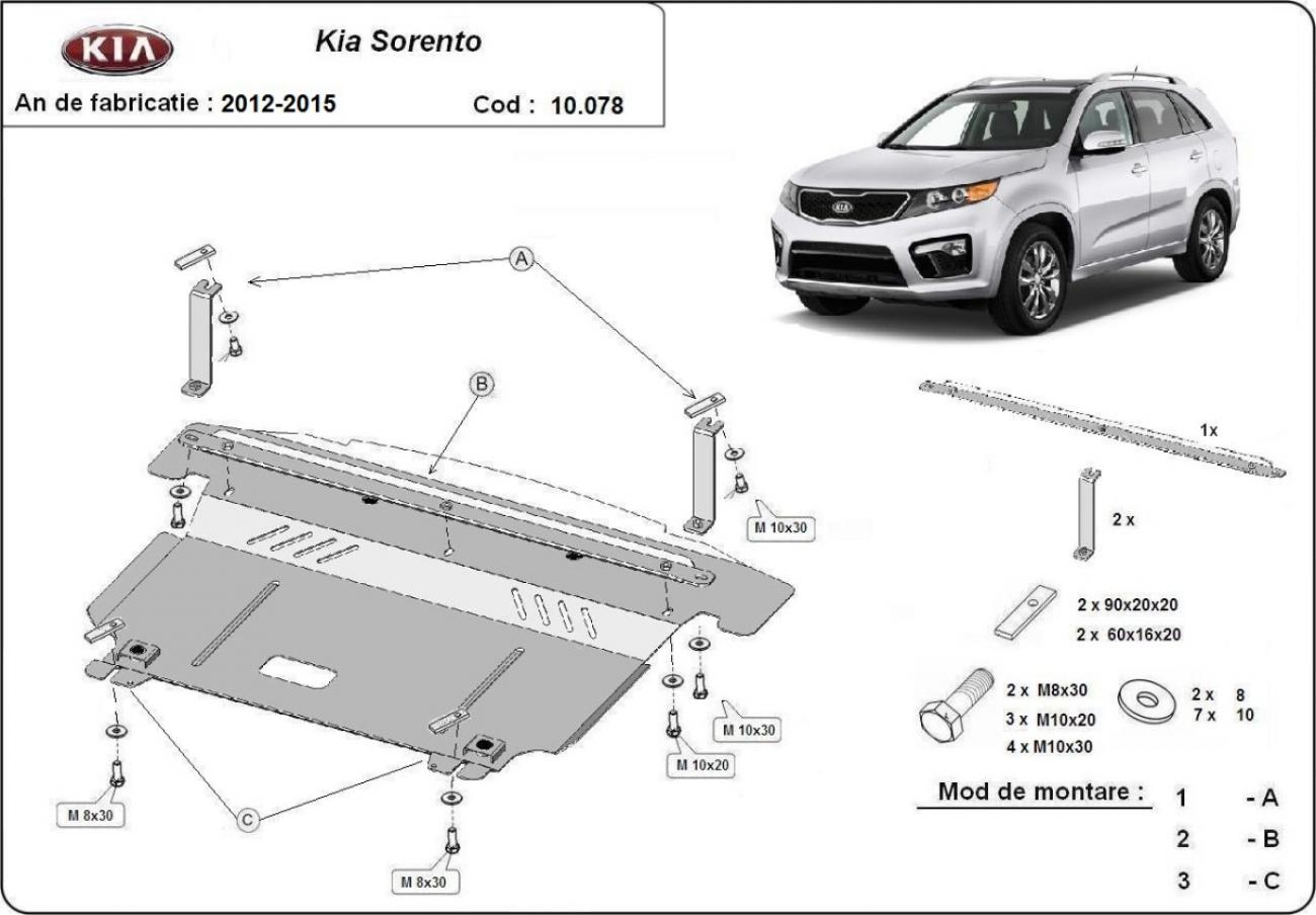 Skid plate Steel Engine+ | Kia Sorento XM (2012-2014) - 3