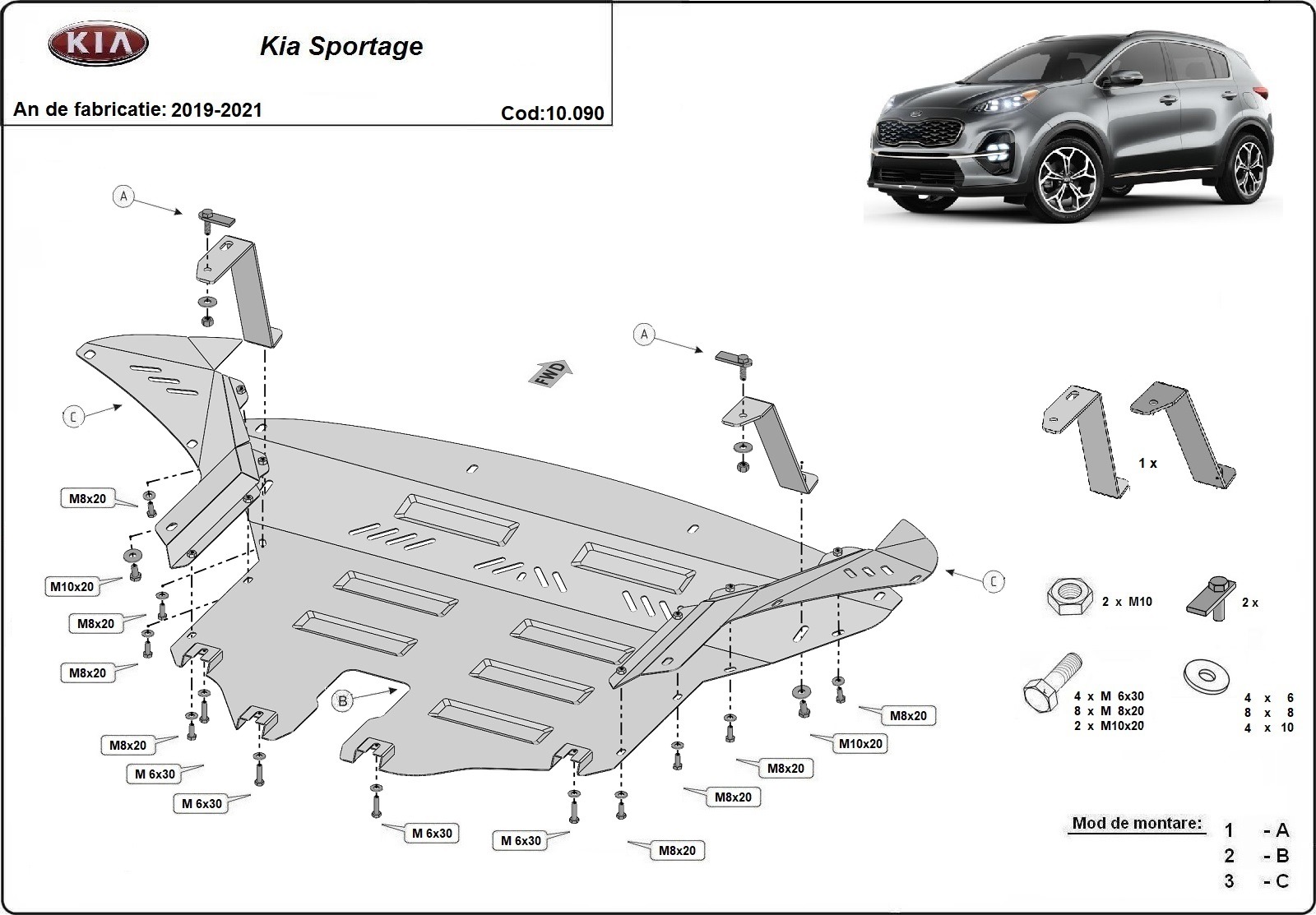 Proteção inferior em aço Motor+ | Kia Sportage (2019-2021) - 3