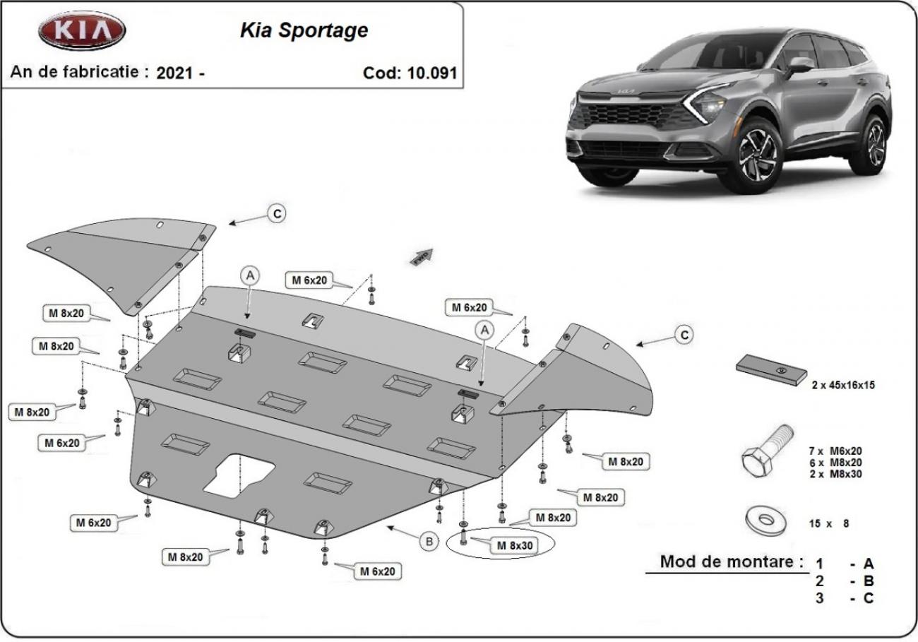 Hasplåt Stål Motor+ | Kia Sportage (2021-2026) - 3